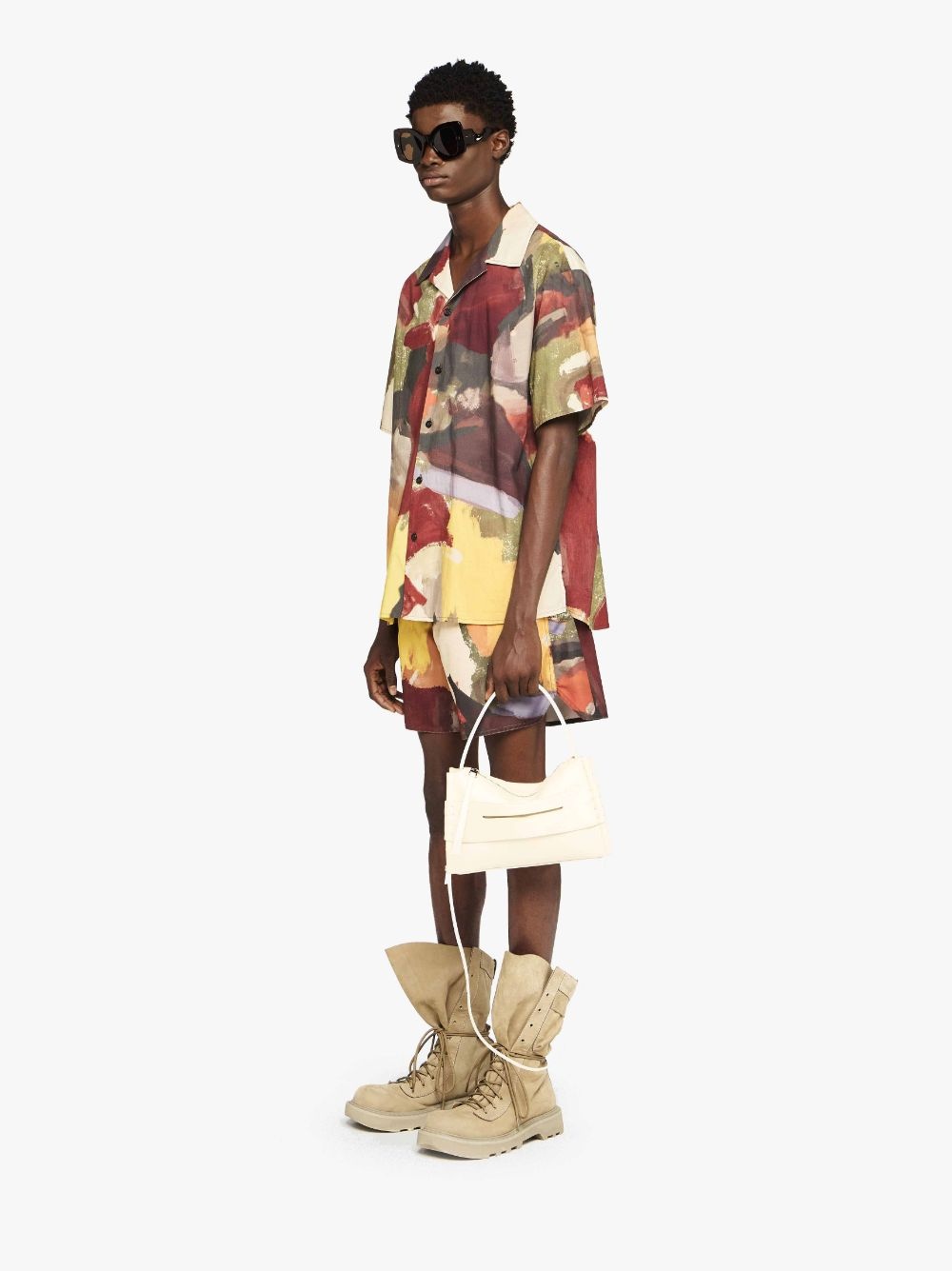 ABSTRACT' PRINTED SWIM SHORTS - 4