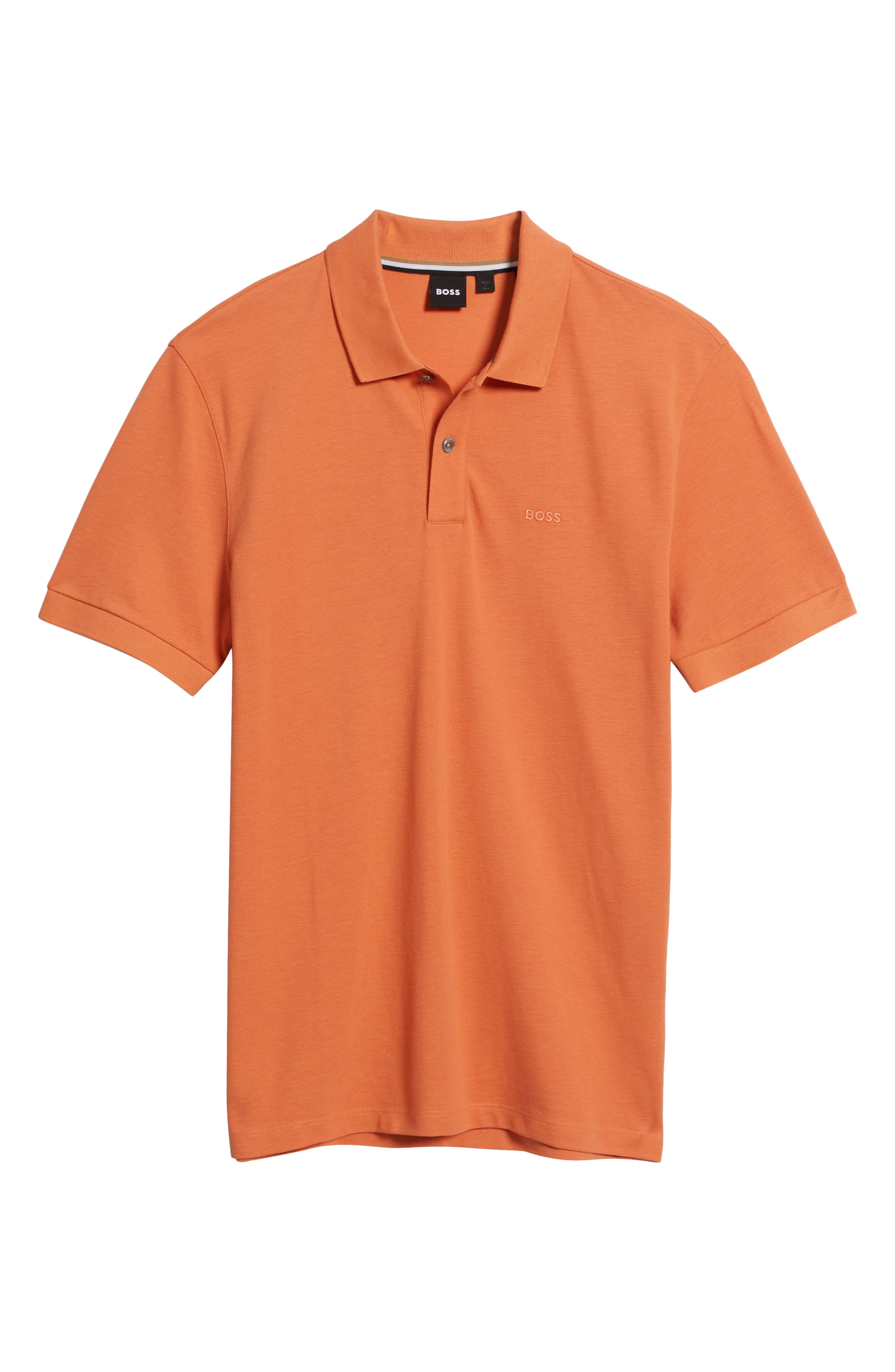 BOSS Pallas Cotton Polo in Bright Orange at Nordstrom - 5