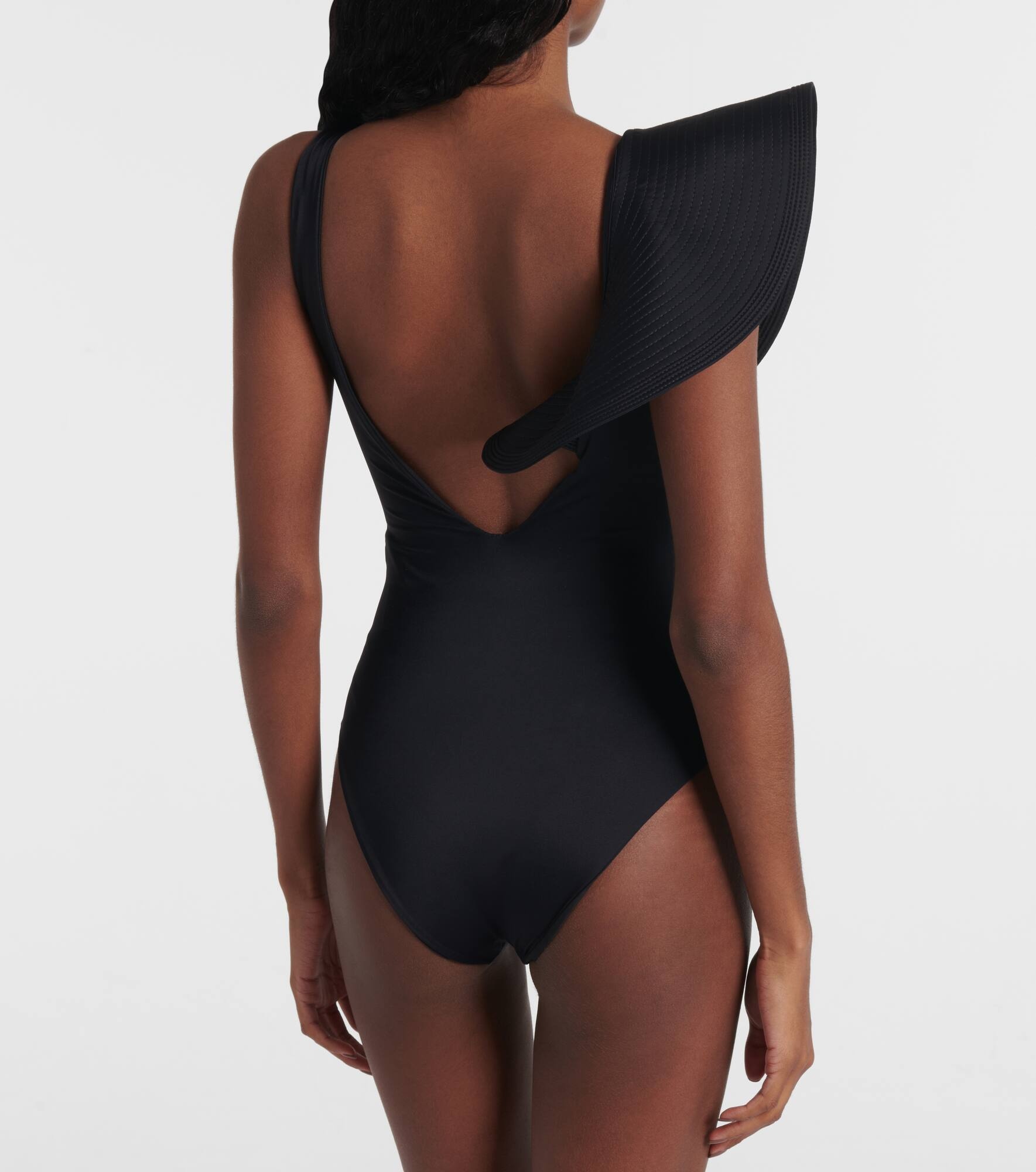Asymmetric ruffled swimsuit - 3