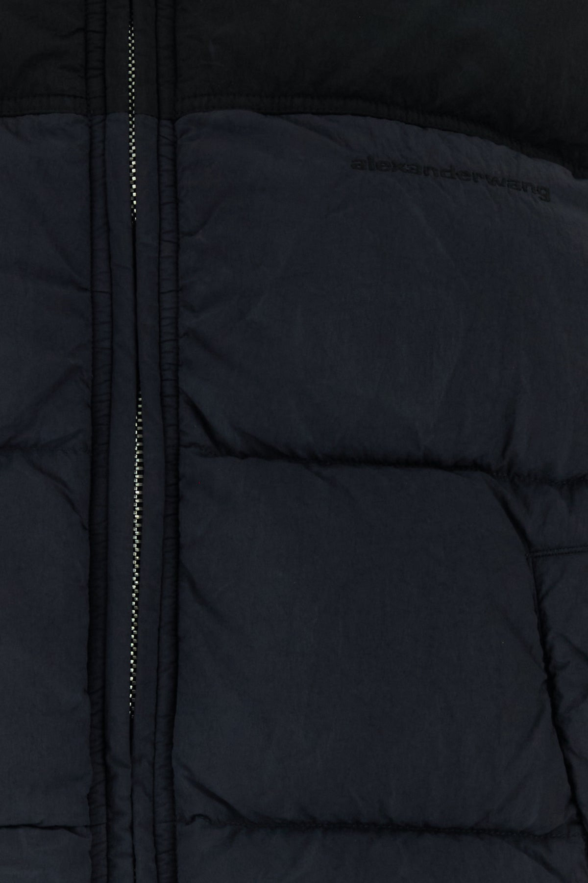 Black nylon down jacket - 3