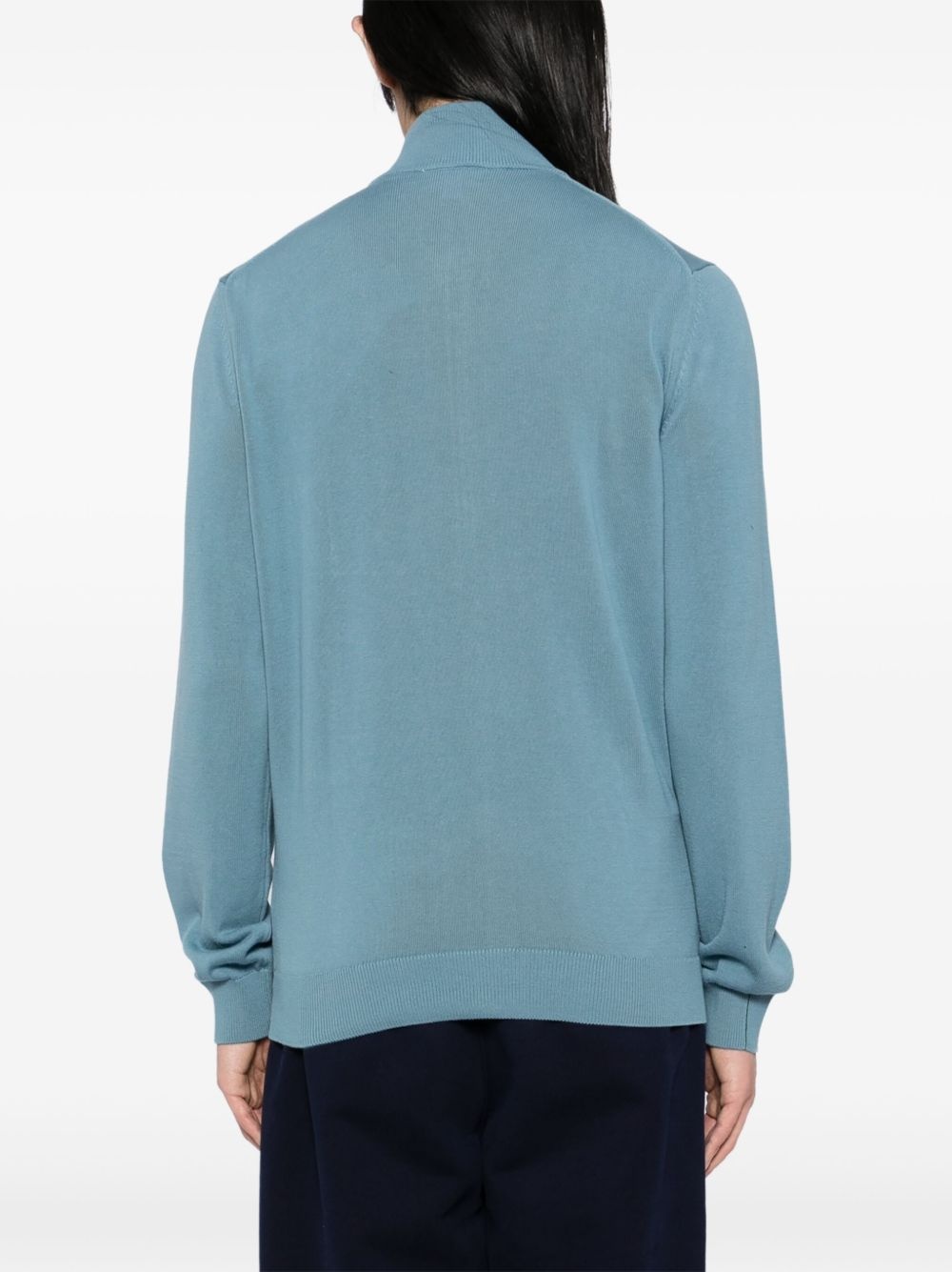 zipped roll neck sweater - 4