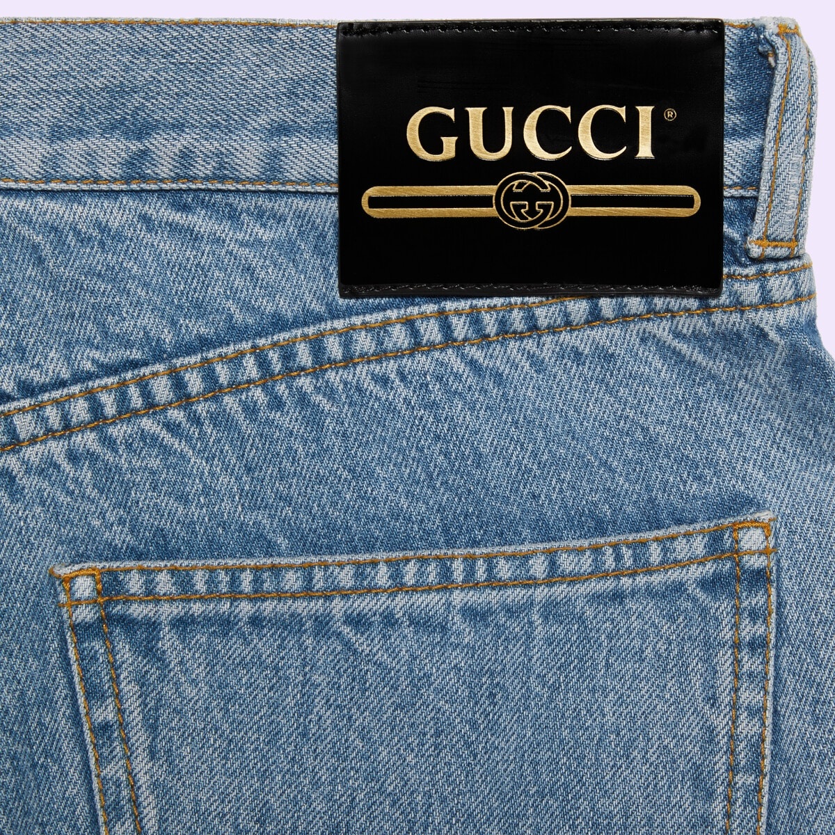 Denim pant with shearling cuff - 4