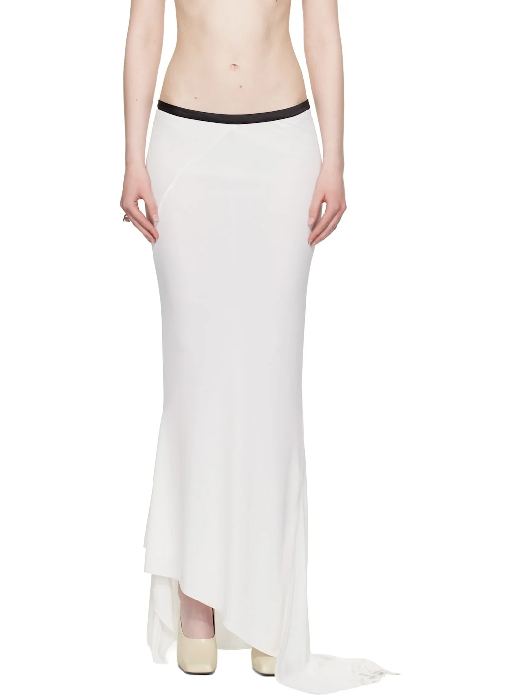 SSENSE Exclusive Bridal Capsule Asymmetric Fish Tail Maxi Skirt - 1