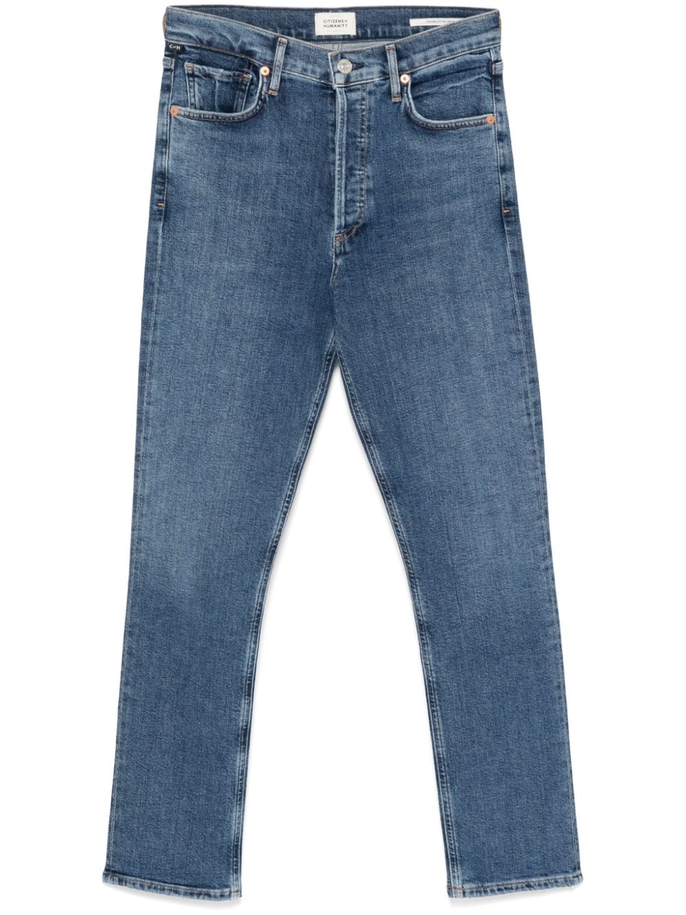 mid-rise skinny jeans - 1