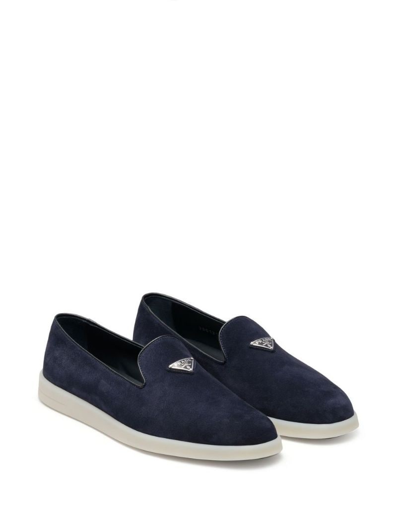 triangle-patch suede loafers - 2