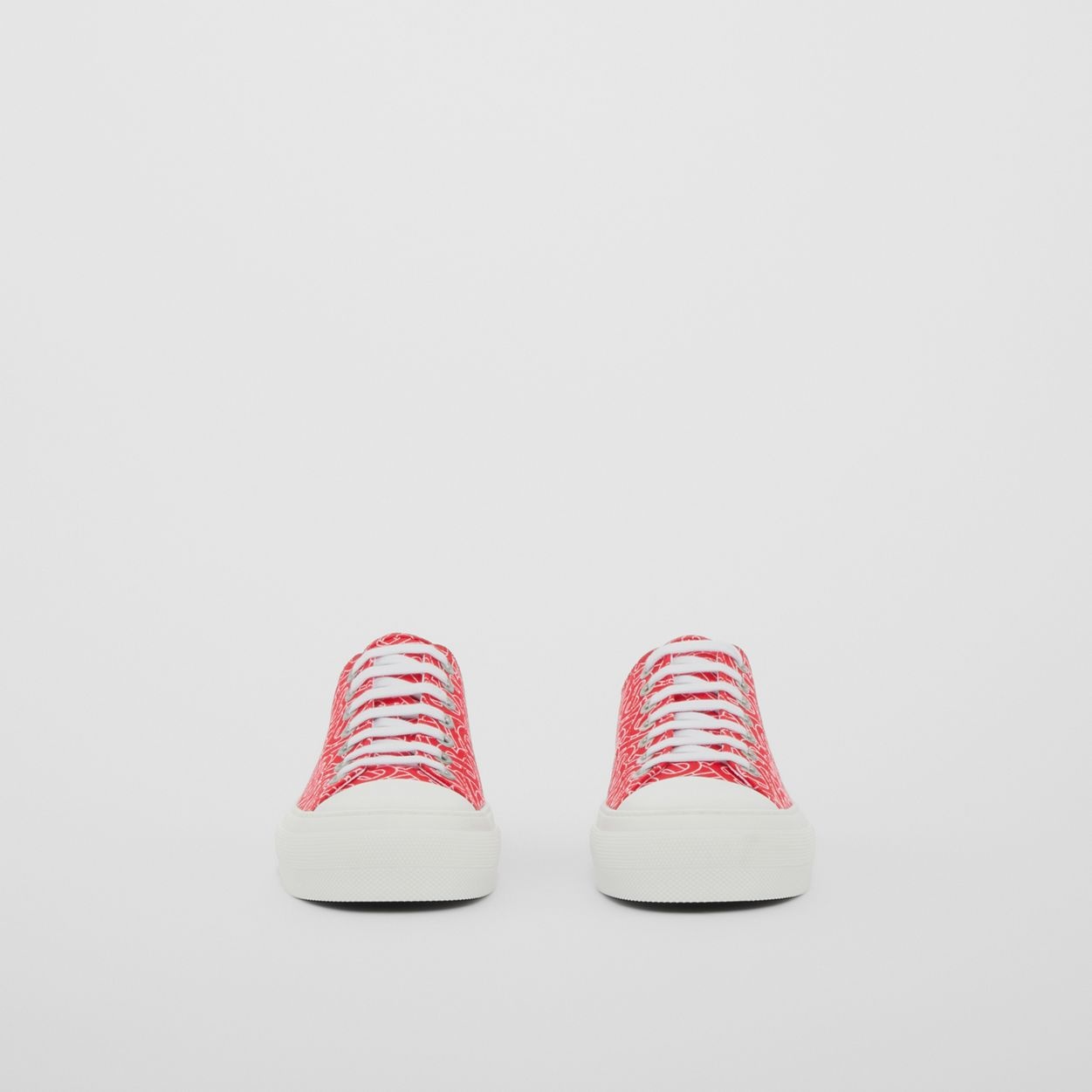 Monogram Print Cotton Sneakers - 5