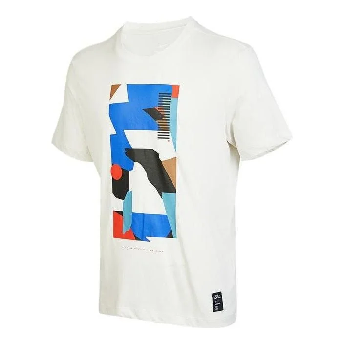 Nike Graphic Round Neck Sports T-Shirt 'Phantom White Grey' DR7667-030 - 1