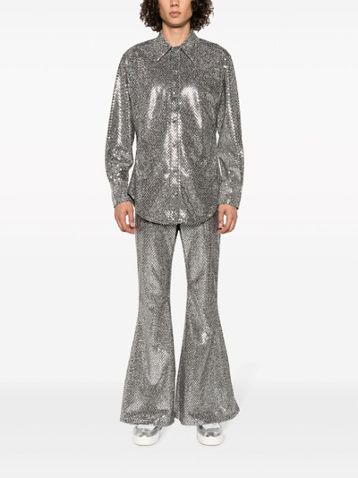ERL sequinned flared trousers outlook