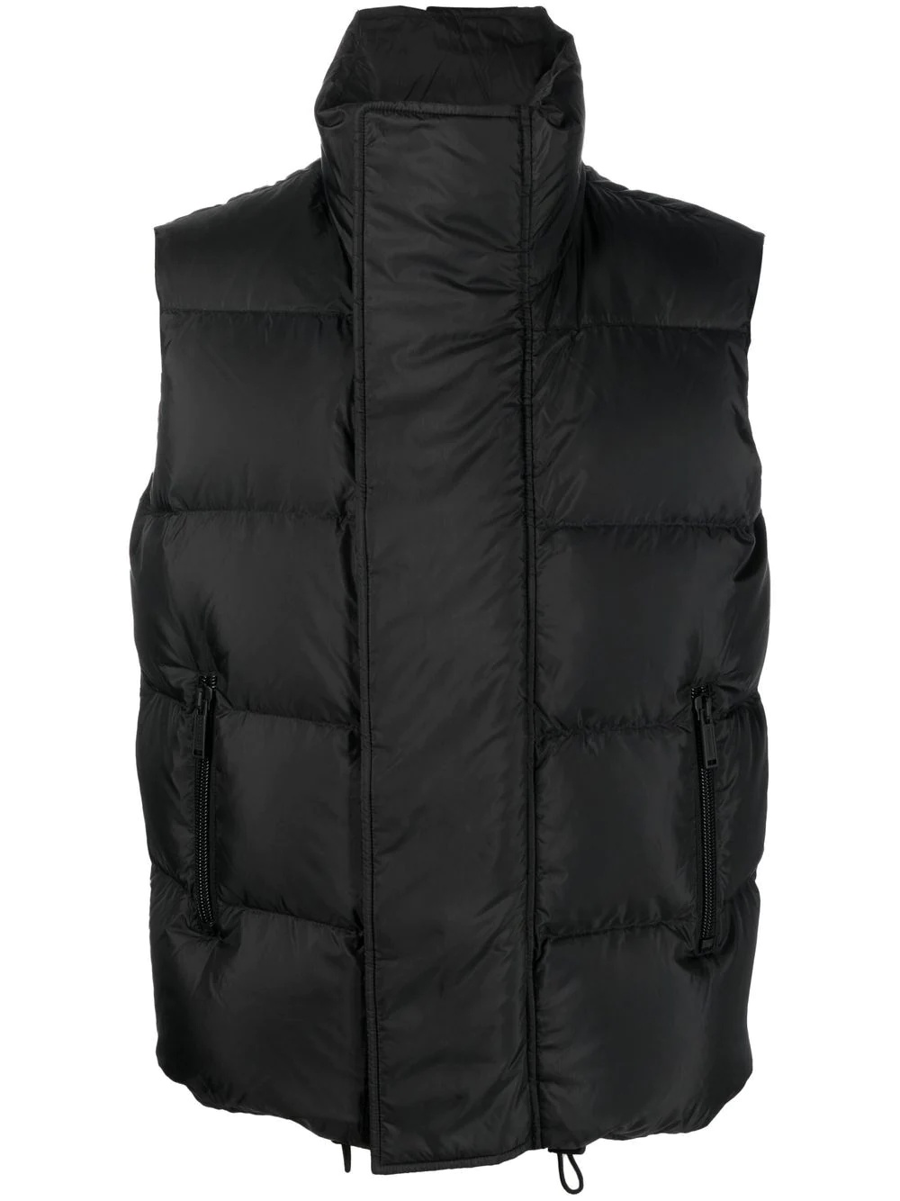 funnel-neck padded gilet - 1