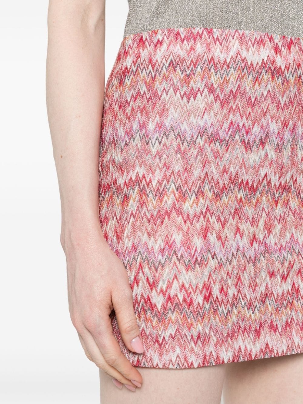 zigzag-woven mini skirt - 5