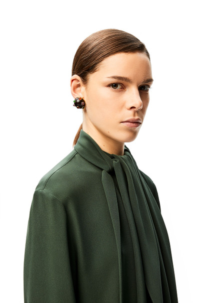 Loewe Earring in metal and wood outlook