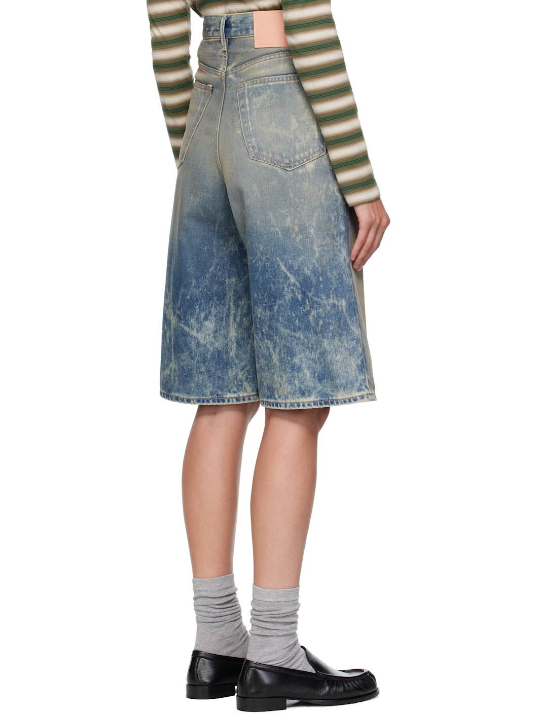 Blue Loose-Fit Denim Shorts - 3