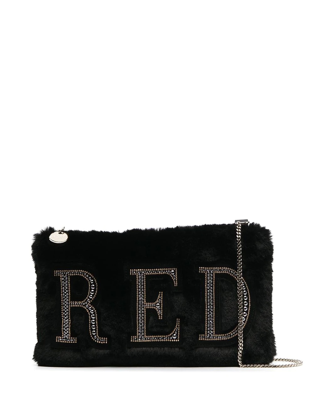 embellished-logo shoulder bag - 1