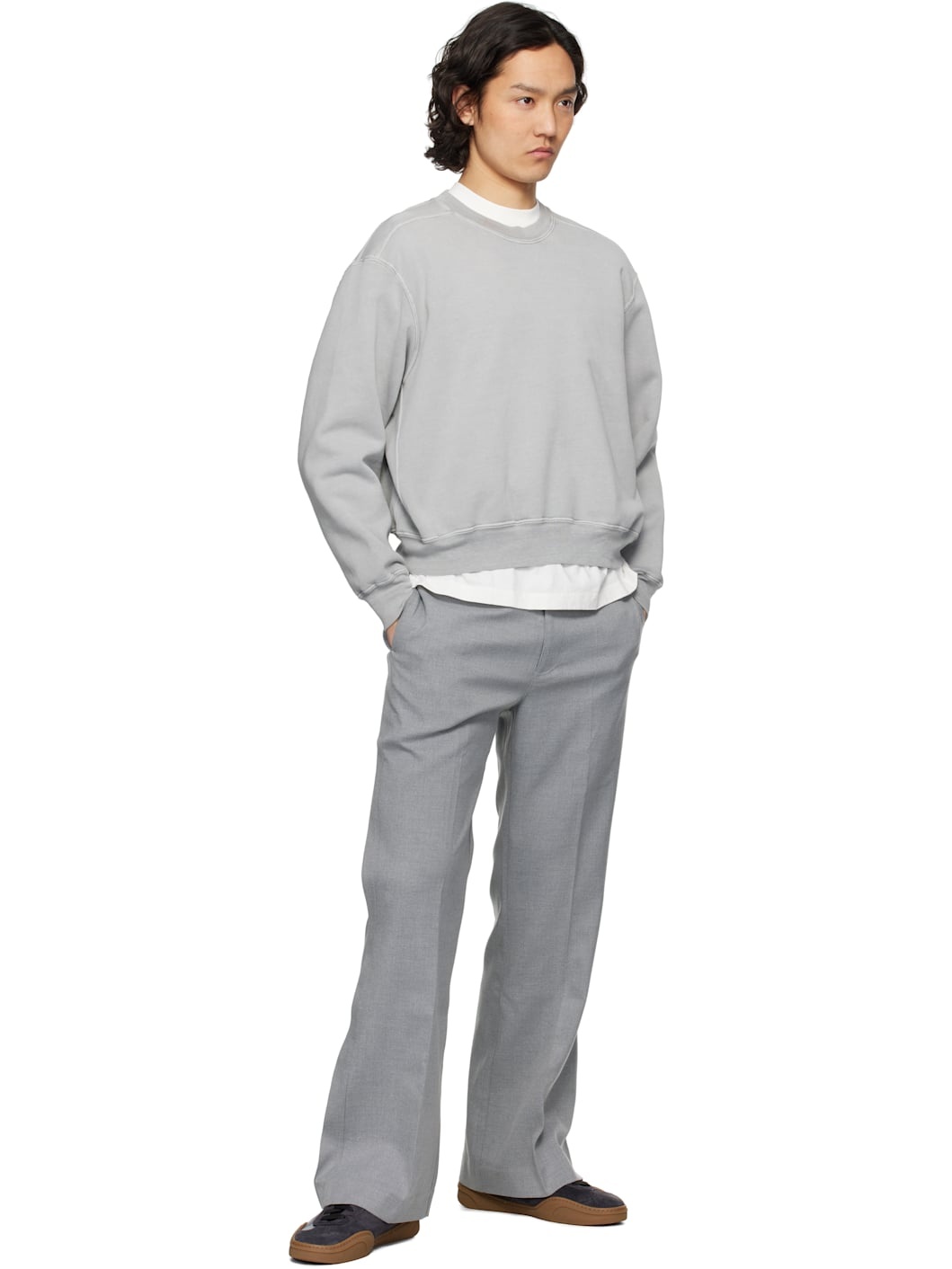 Gray Mini Crewneck Sweatshirt - 4