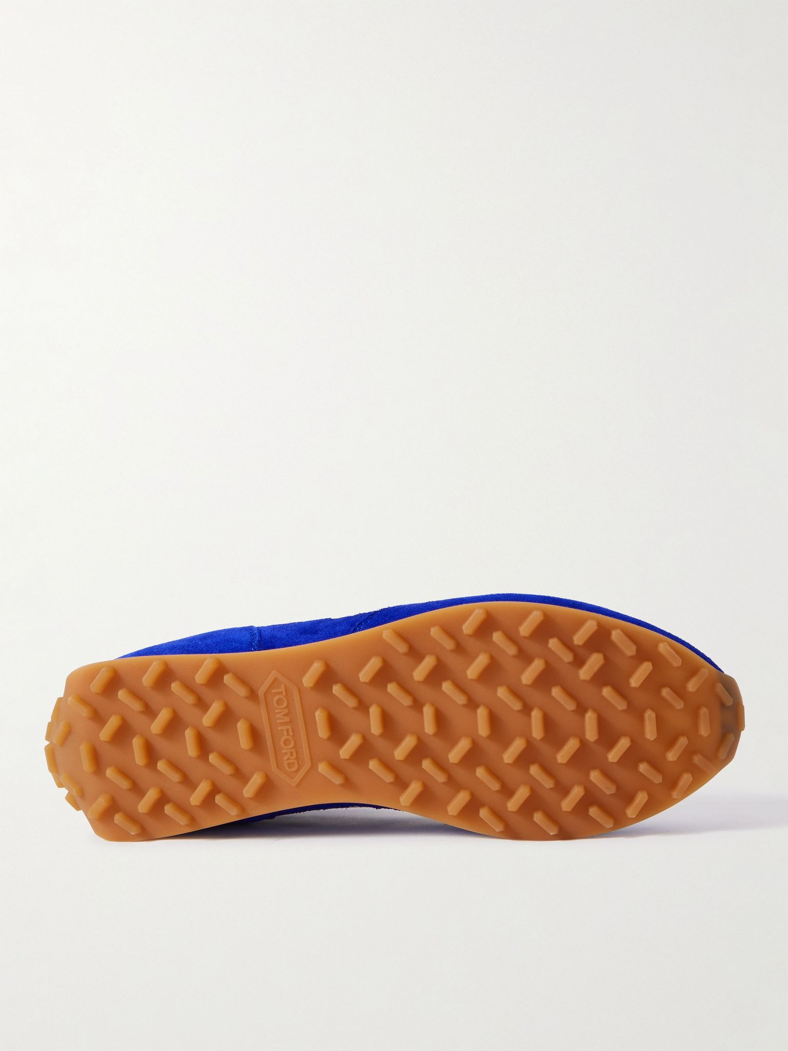 Mick Leather-Trimmed Suede Sneakers Blue - 3