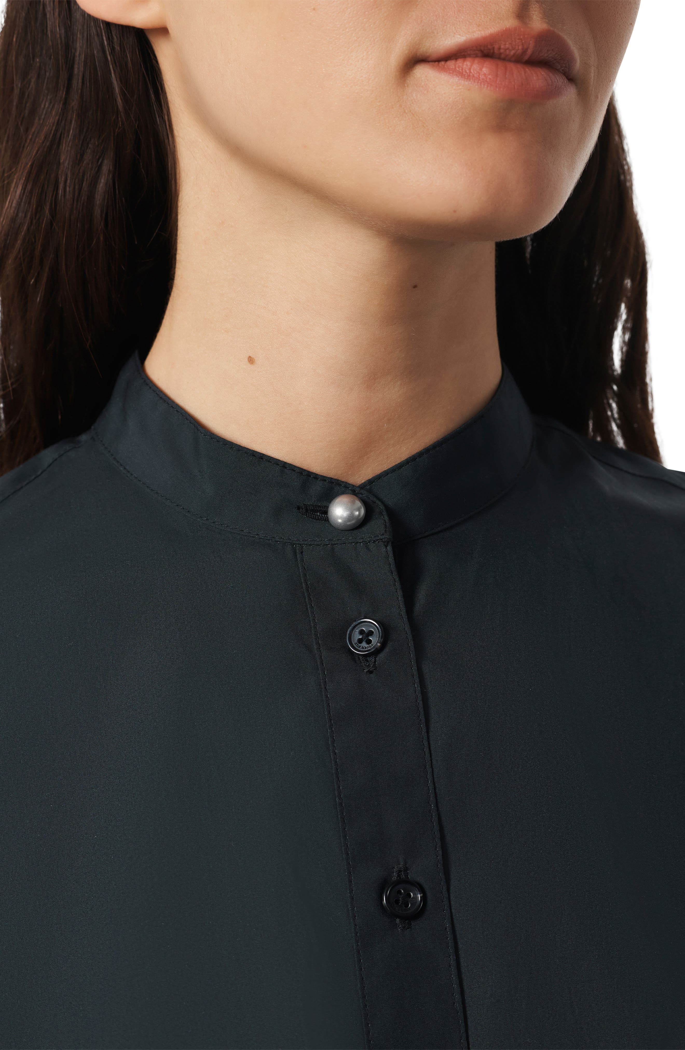 rag & bone Gretchen Cotton Poplin Shirtdress in Black at Nordstrom - 6