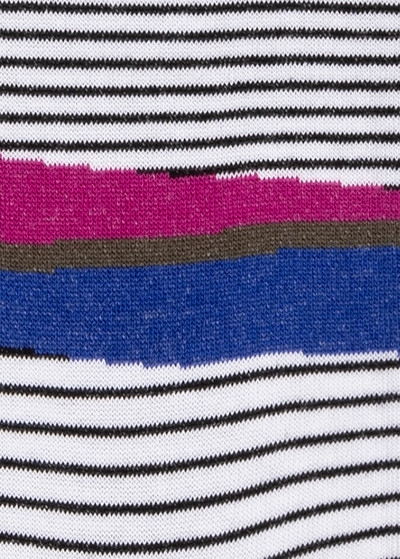 Paul Smith Black and White 'Plains' Stripe Socks outlook