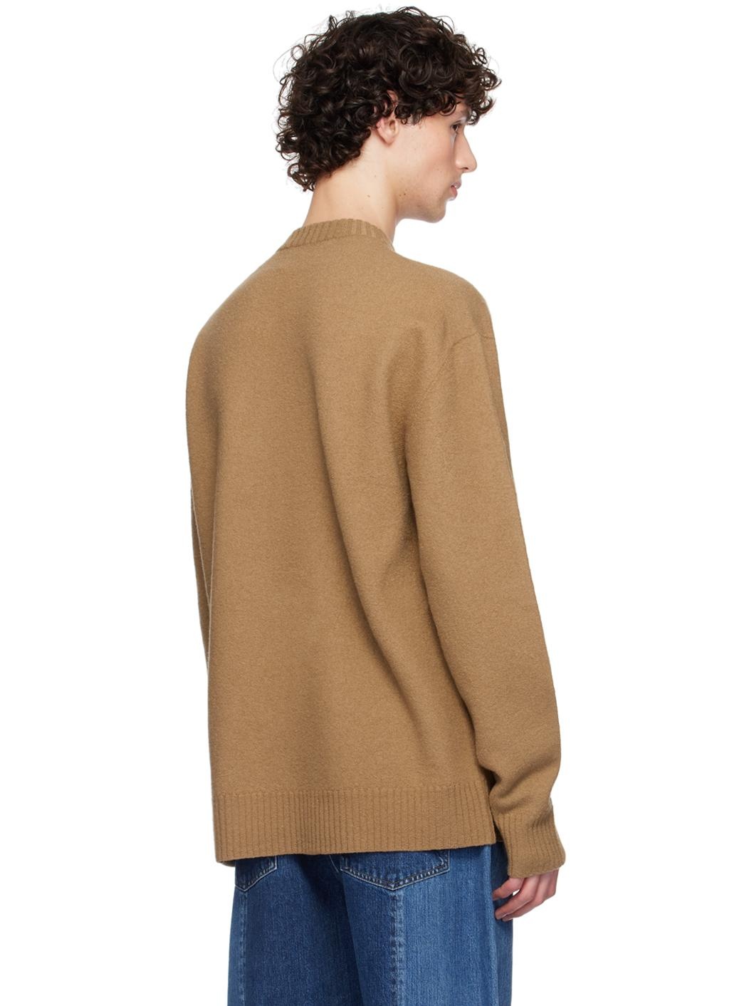 Tan Crewneck Sweater - 3
