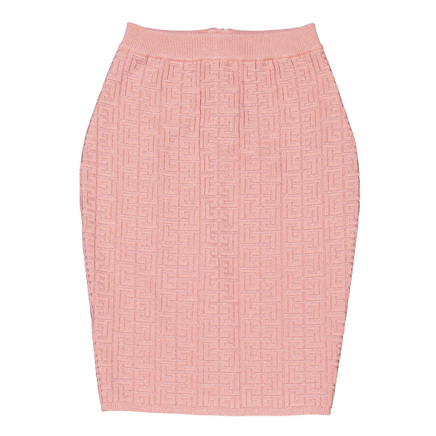 Balmain Monogram Intarsia Knit Mini Skirt - 5