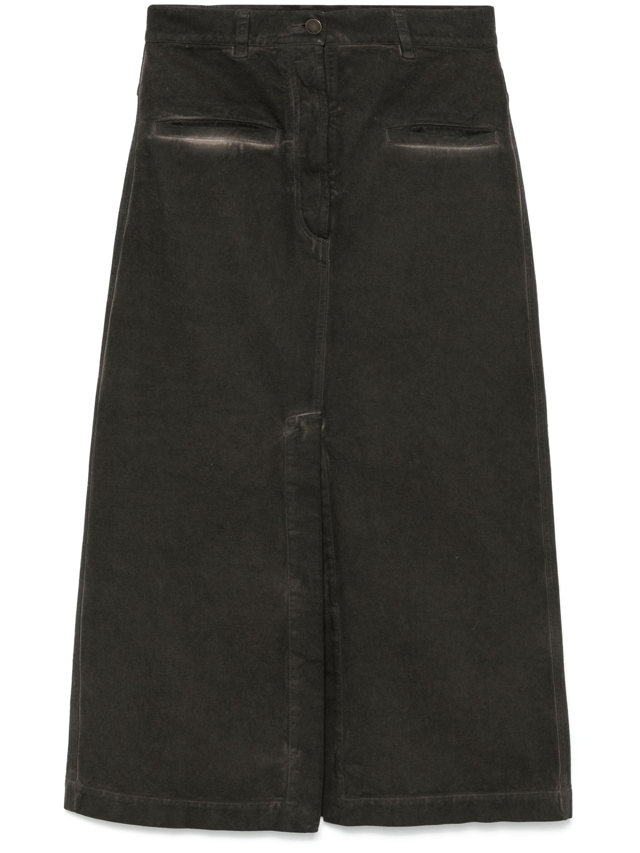 スカート UMA WANG FW24 JANE SKIRTS (UW2032 UW600) Uma Wang - Jane cotton midi skirt brown - The Corner