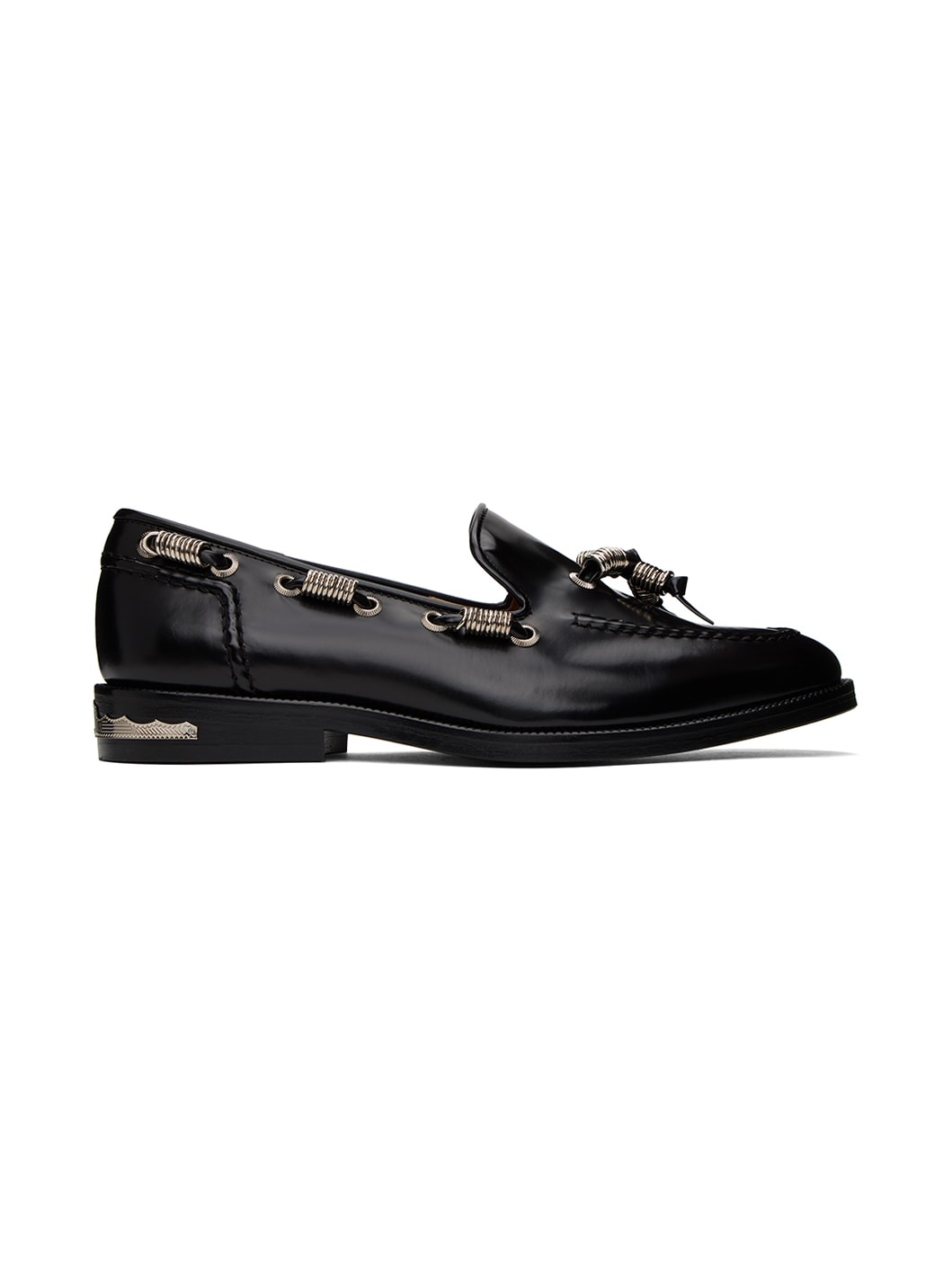 Black Polished Loafers - 1