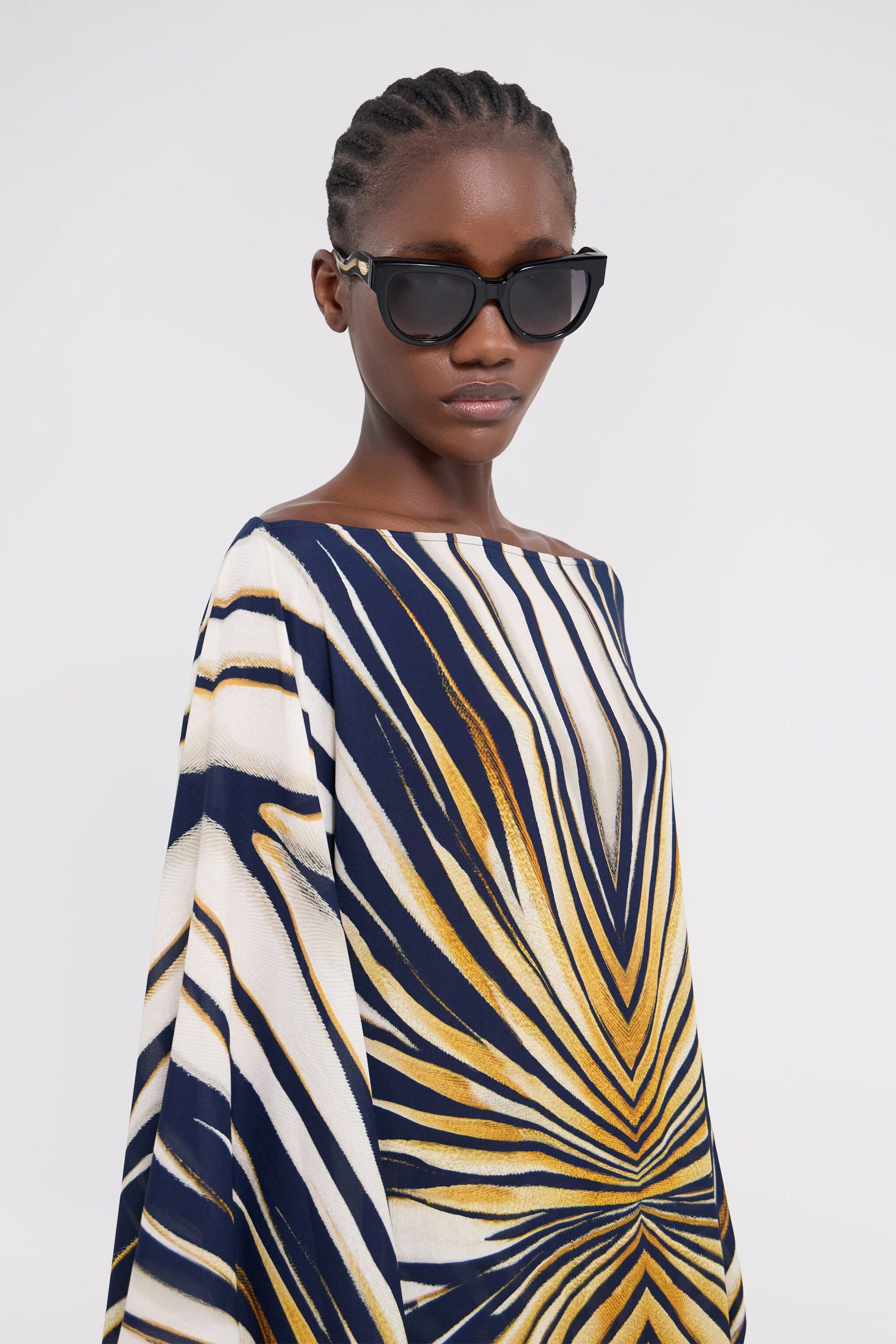 Ray Of Gold Print Kaftan - 5