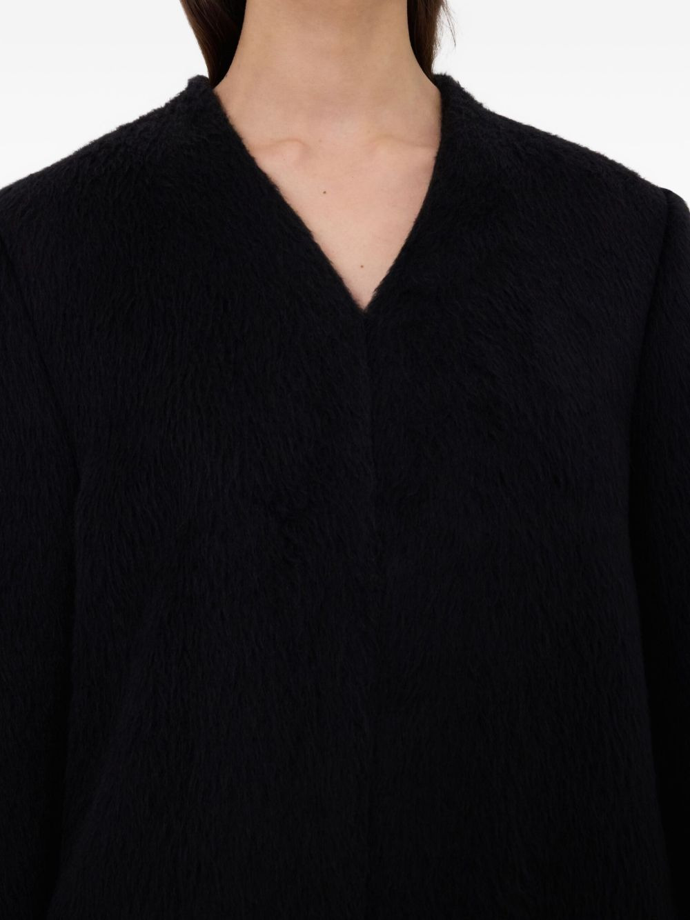 VOSS V-neck structured-shoulder coat - 5
