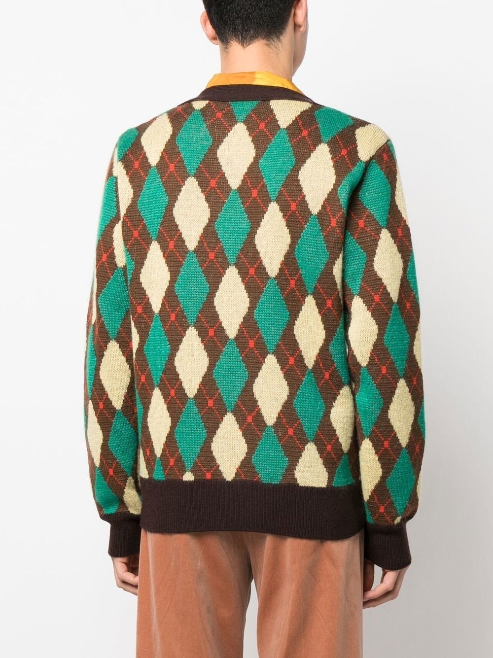 Argyle intarsia-knit cardigan - 4