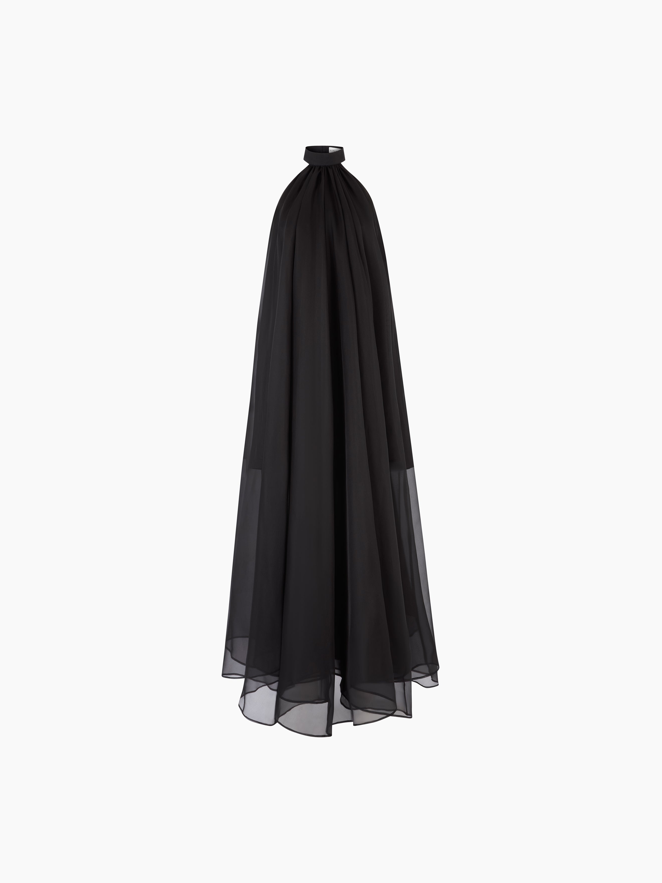 FLUID HALTERNECK TRANSPARENT DRESS - 5