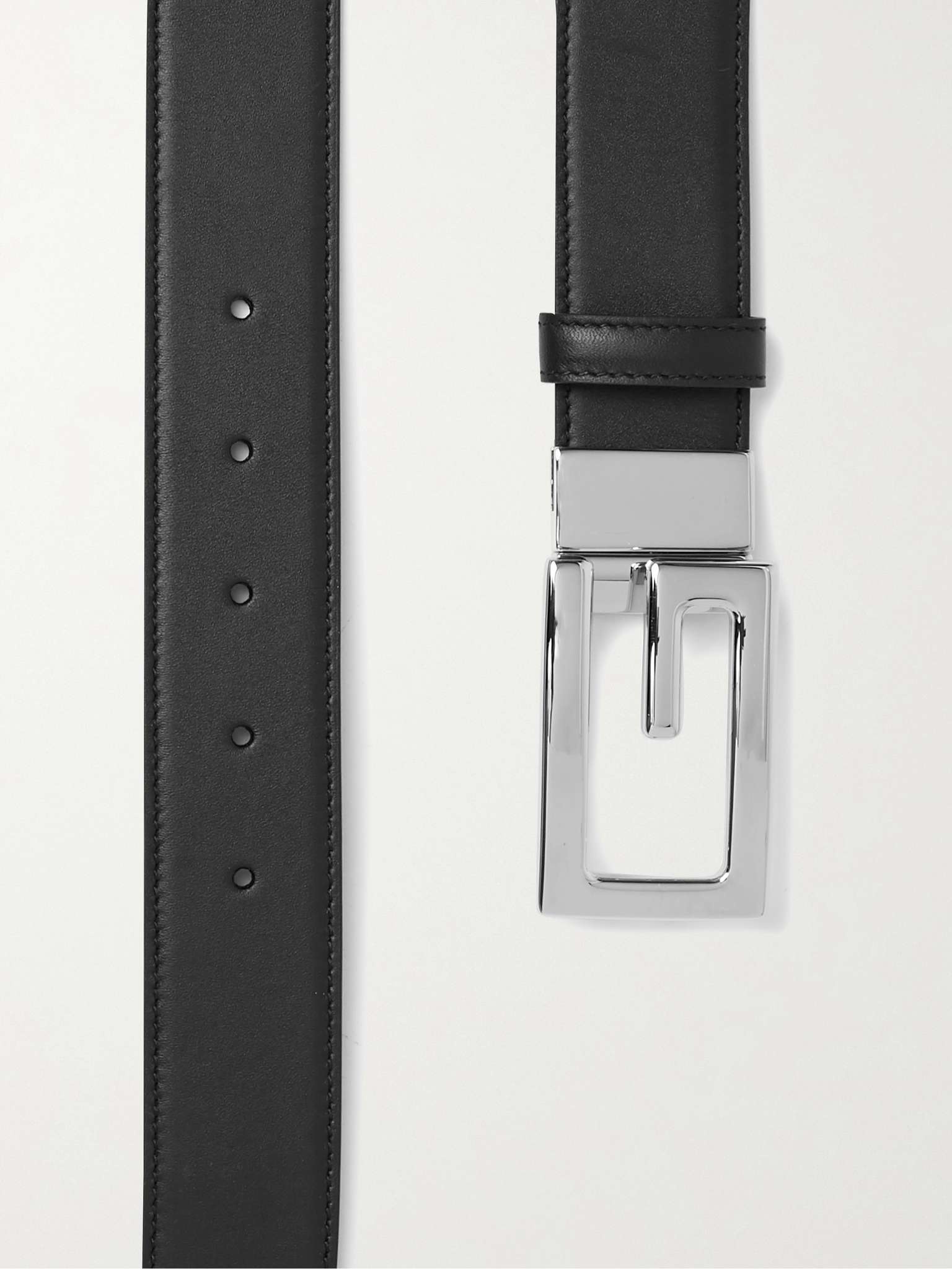 3.5cm Reversible Leather Belt - 3