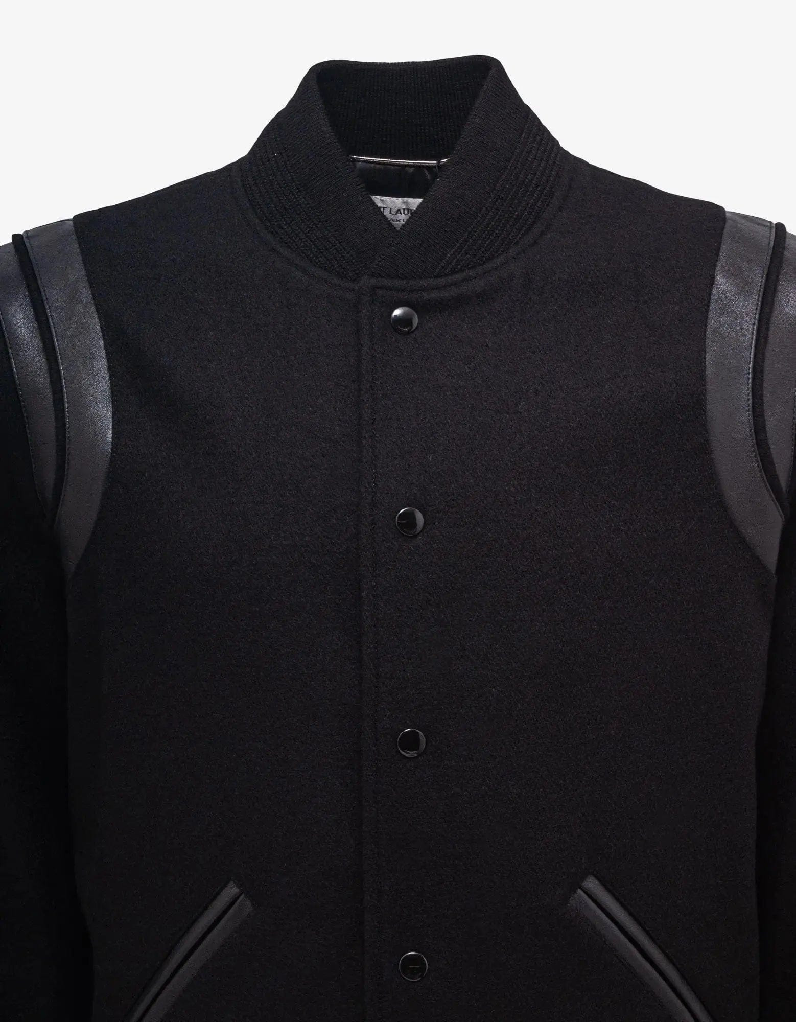 Saint Laurent All-Black Wool Teddy Jacket - 3
