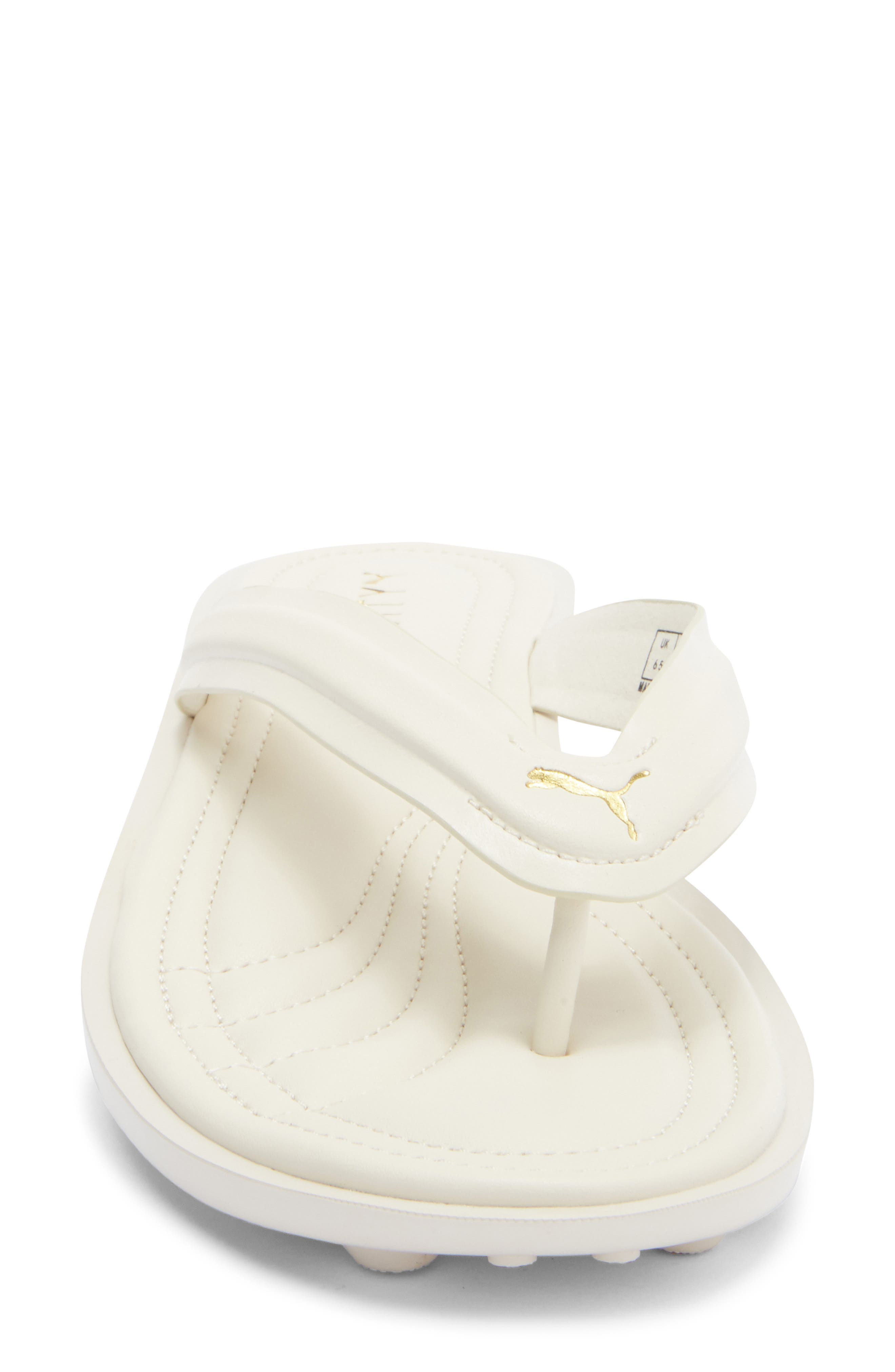 PUMA x FENTY Cat Cleat Jelly Sandal in Alpine Snow-Puma Gold at Nordstrom - 4
