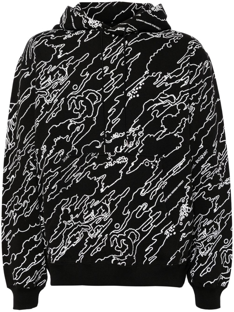 graphic-print cotton hoodie 1