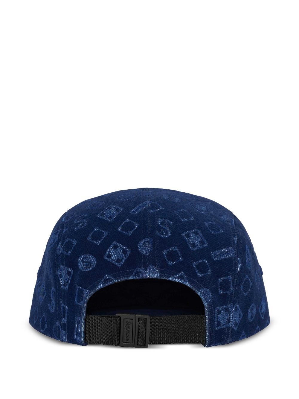 flocked denim "Blue" camp cap - 2
