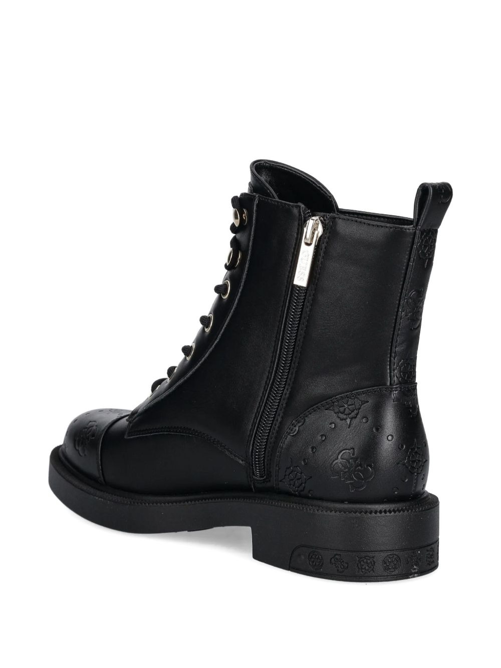 logo-embellished lace-up boots - 3