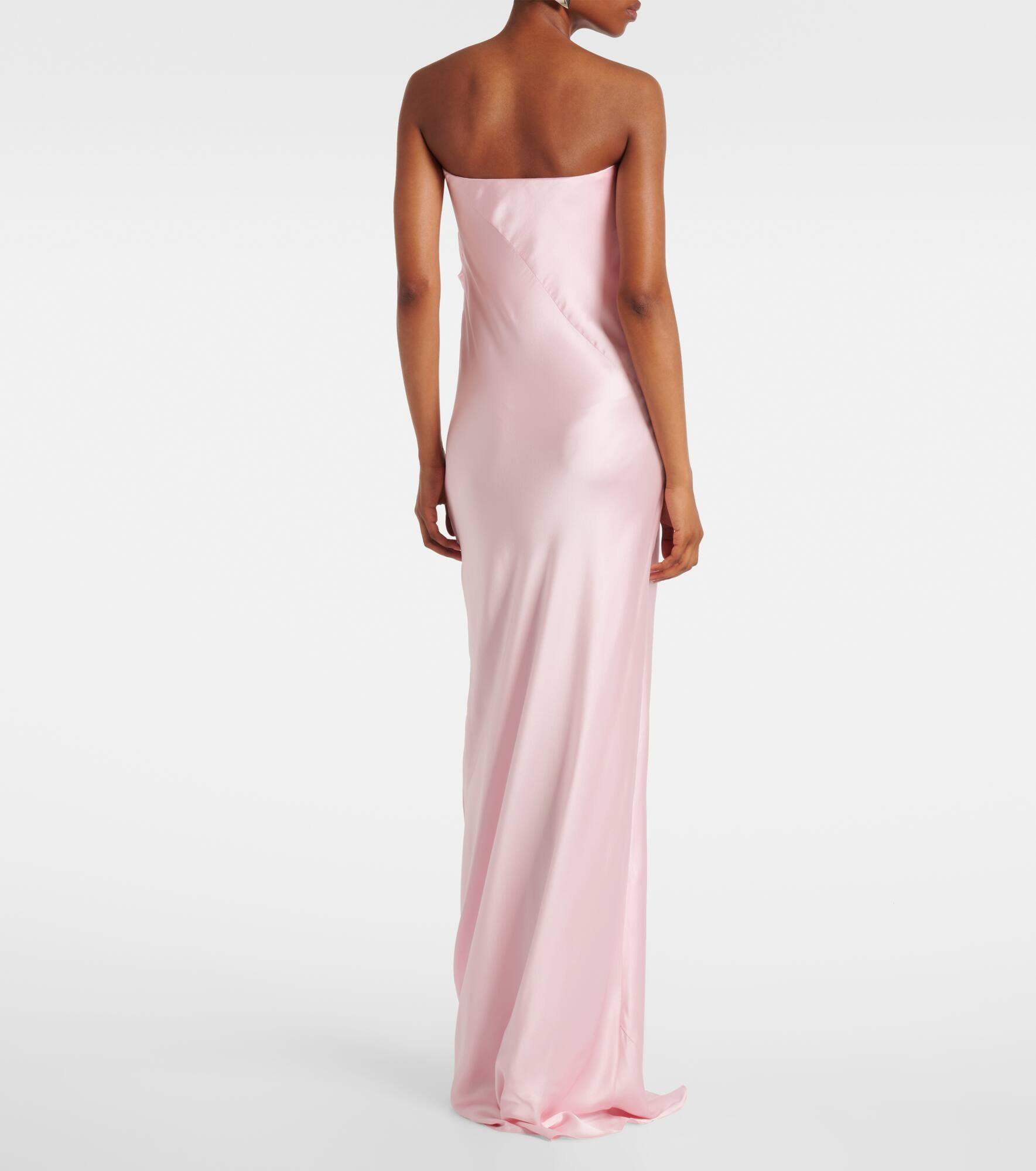 Draped silk gown - 3