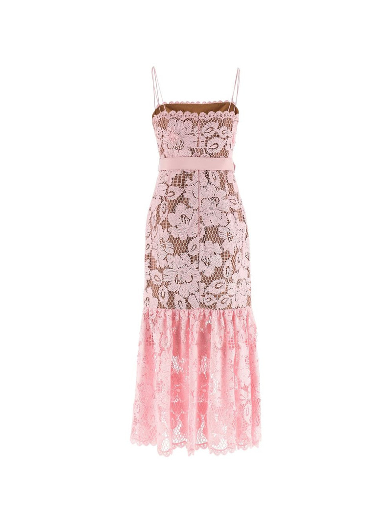 self-portrait crochet-lace midi dress outlook