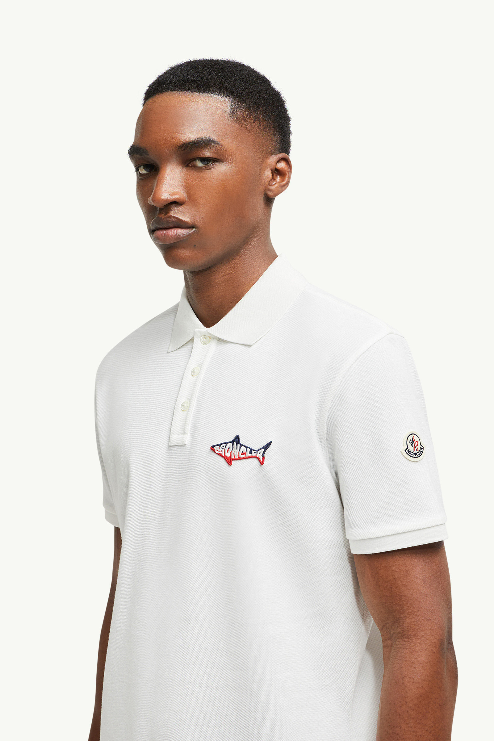 Shark Patch Cotton Piquet Polo Shirt - 4