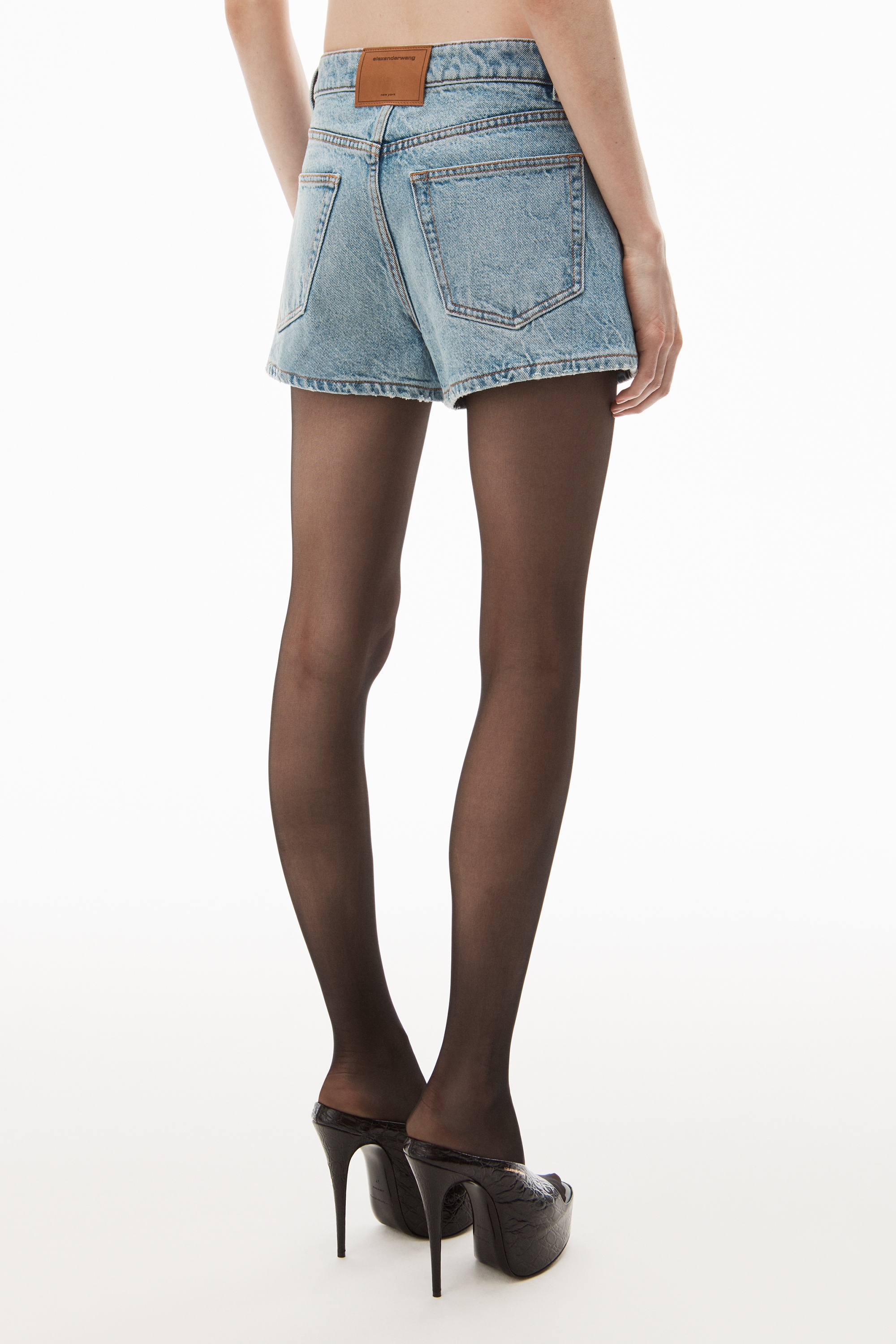 SHORTY HIGH-RISE SHORT IN DENIM - 5