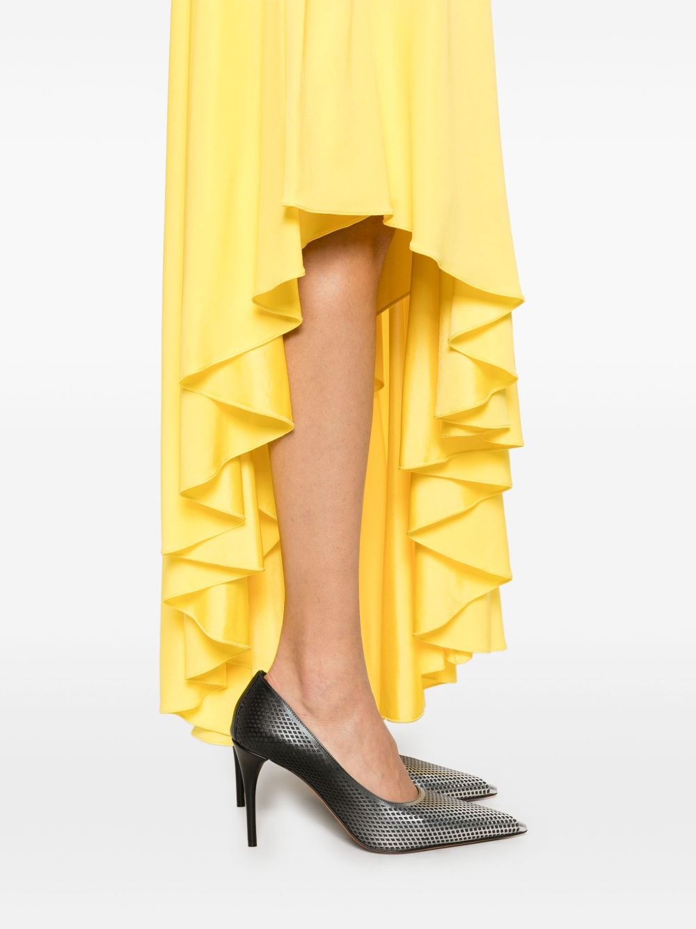 asymmetric jersey maxi dress - 5
