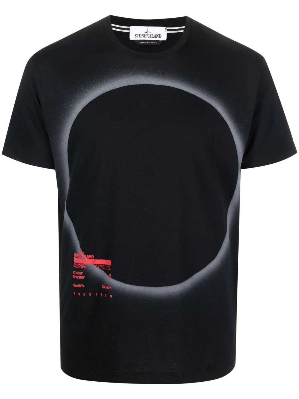 eclipse-print cotton T-shirt - 1