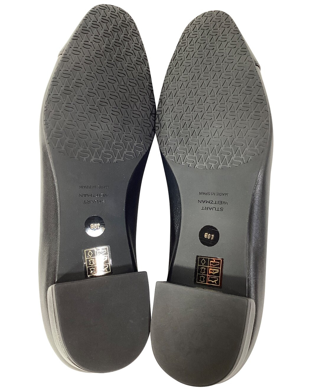 Stuart Weitzman Women's Leather Sleek Cap Toe Bow Flat, Size US | 4.5
(Authentic Pre-Loved) - 4