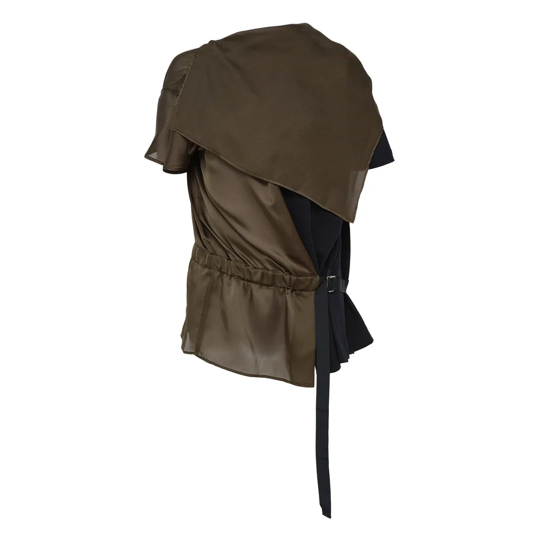 Satin X Cotton Jersey T-Shirt - 1