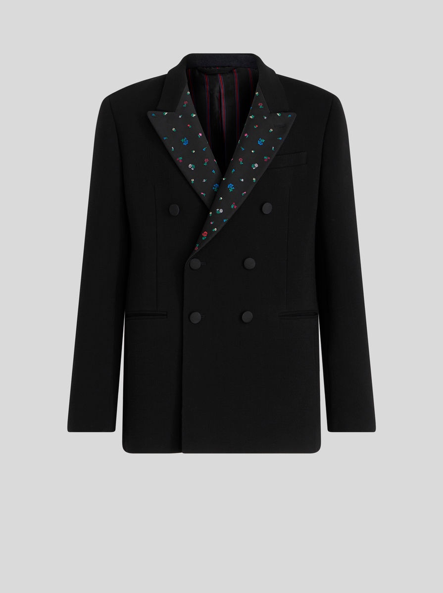 DOUBLE-BREASTED JACKET WITH EMBROIDERY - 1