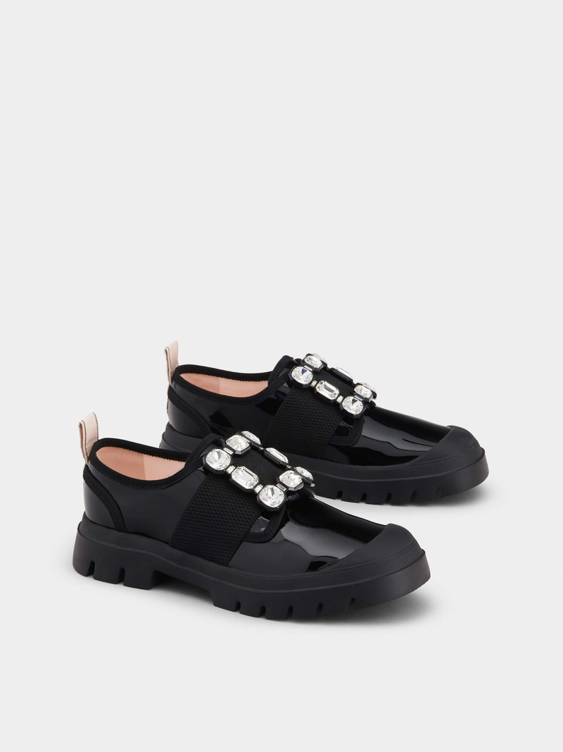 Walky Viv' Strass Buckle Sneakers in Patent Leather 3