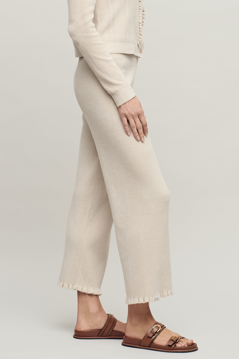 Barefoot Dreams CozyChic Ultra Lite® Rib Ruffle Hem Ankle Pant outlook