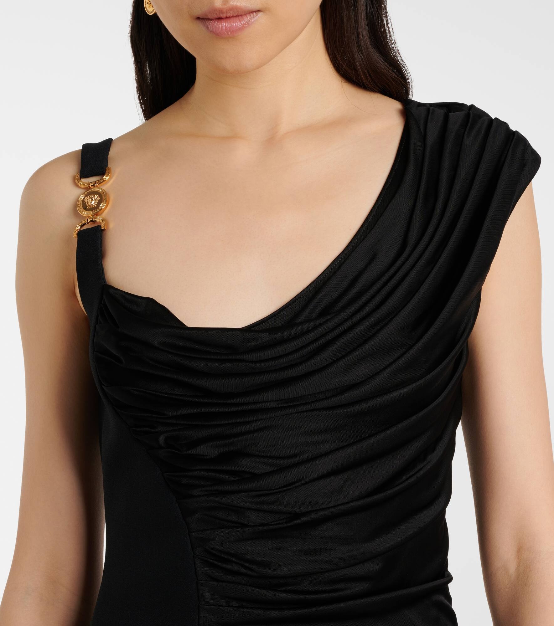 Medusa '95 draped jersey minidress - 4