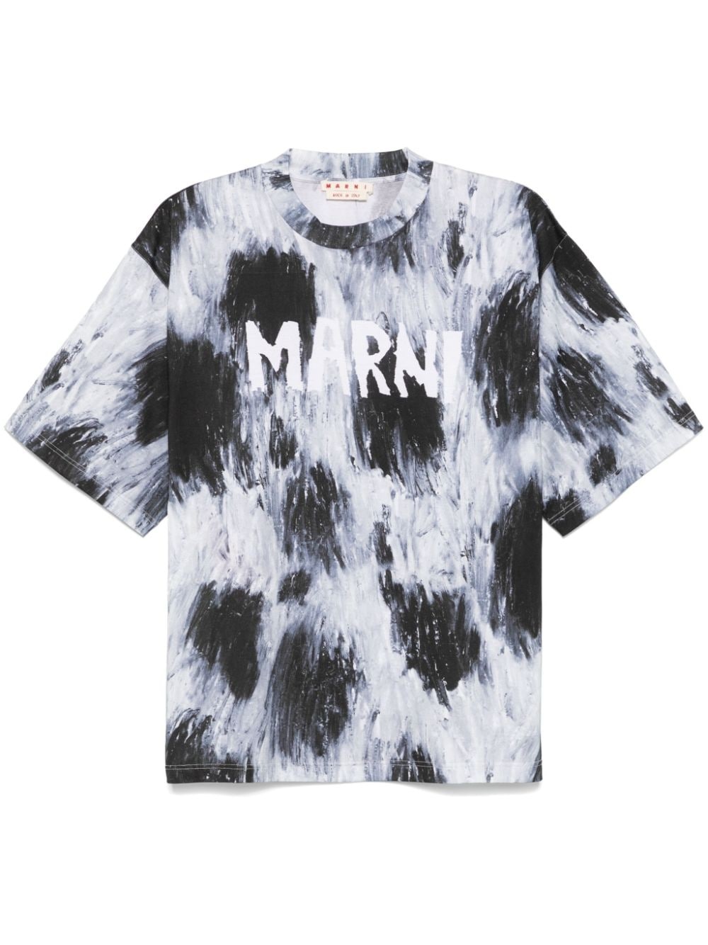 brush strokes-print T-shirt - 1