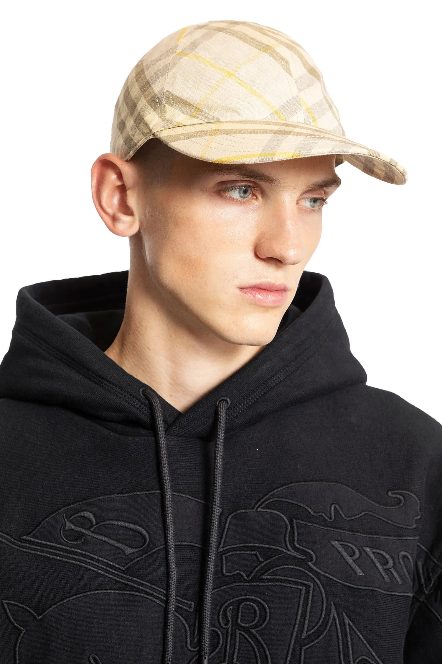 Check-Linen-Baseball-Cap - 4