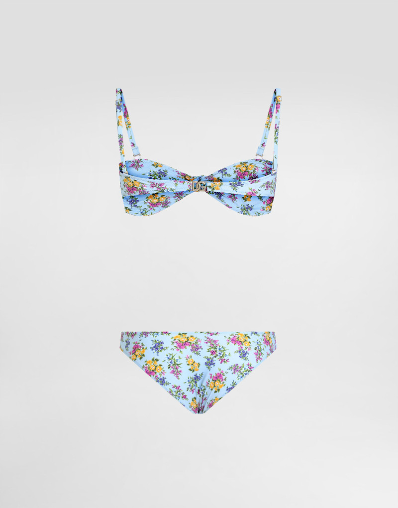Dolce & Gabbana Small floral-print bikini outlook